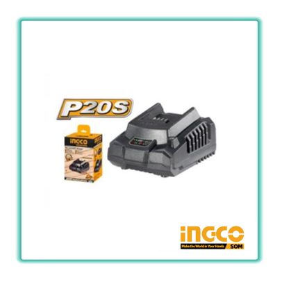 INGCO شاحن مثقب بطارية 20 فولت سريع