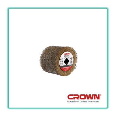 فرشاية دائرية بعنق حديد مطلي نحاس